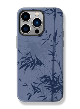 紫色竹林新中式适用苹果16promax手机壳15新款14小米13防摔12华为mate70二合一P60荣耀300菲林oppo高级感vivo