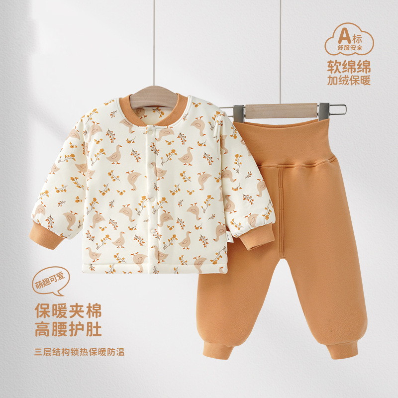120克婴儿棉服套装秋冬外套棉裤