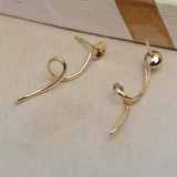 Золотые серьги, аксессуары из жемчуга, G18, 18 карат