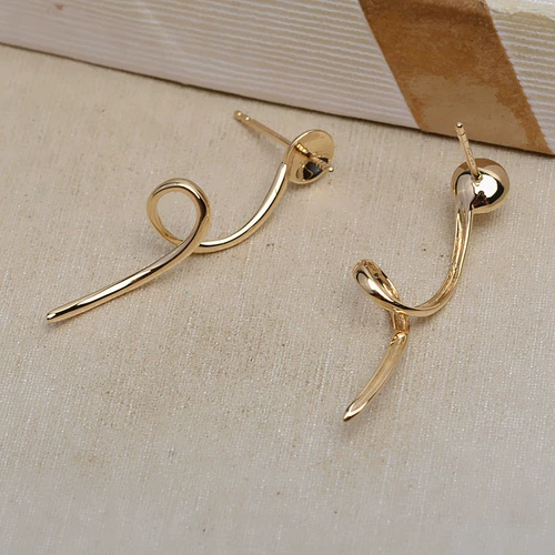 Золотые серьги, аксессуары из жемчуга, G18, 18 карат