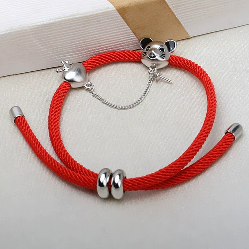 S925, оберег на день рождения, браслет из красной нити, аксессуары из жемчуга, серебро 925 пробы, китайский гороскоп, DIY