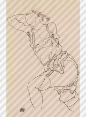 【奥地利】埃贡·席勒(Egon Schiele)素描、速写、画稿图库