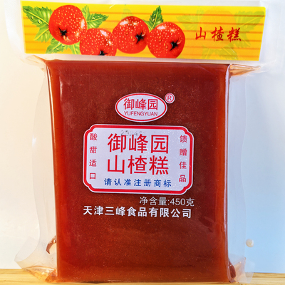 御峰园山楂糕450g天津蓟州特产大块传统京糕山里红果蓟县凉菜切块
