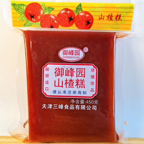 御峰园山楂糕450g天津蓟州老式大块传统京糕山里红果蓟县凉菜切块