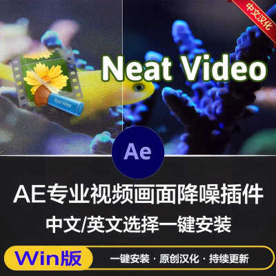 中文汉化AE专业视频画面降噪插件 Neat Video Pro v5.6.5 Win系统