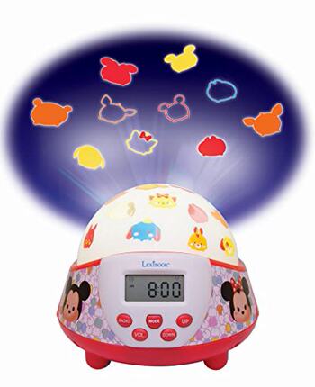 英国进口迪斯尼tsum tsum投影夜灯闹钟电子钟led光源贪睡功能米奇