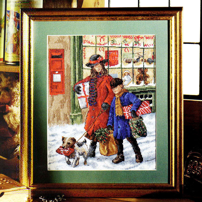 小小鱼DMC线十字绣套件 Gold61-5满载而归新品满绣人物图
