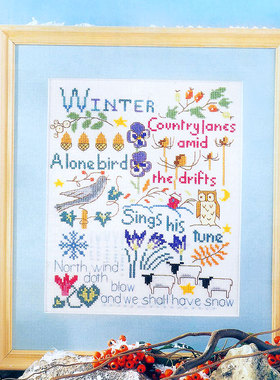 小小鱼十字绣欧式杂志款Crazy30-3四季风景精准印花套件冬天物语