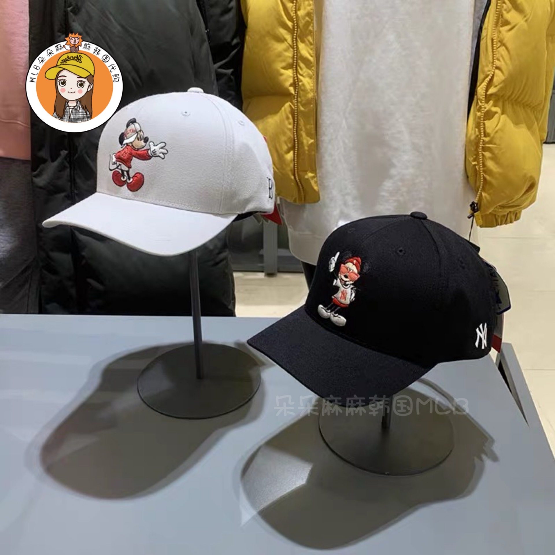 韩国MLB正品2020新款限量迪士尼联名款米老鼠棒球帽米奇鸭舌帽