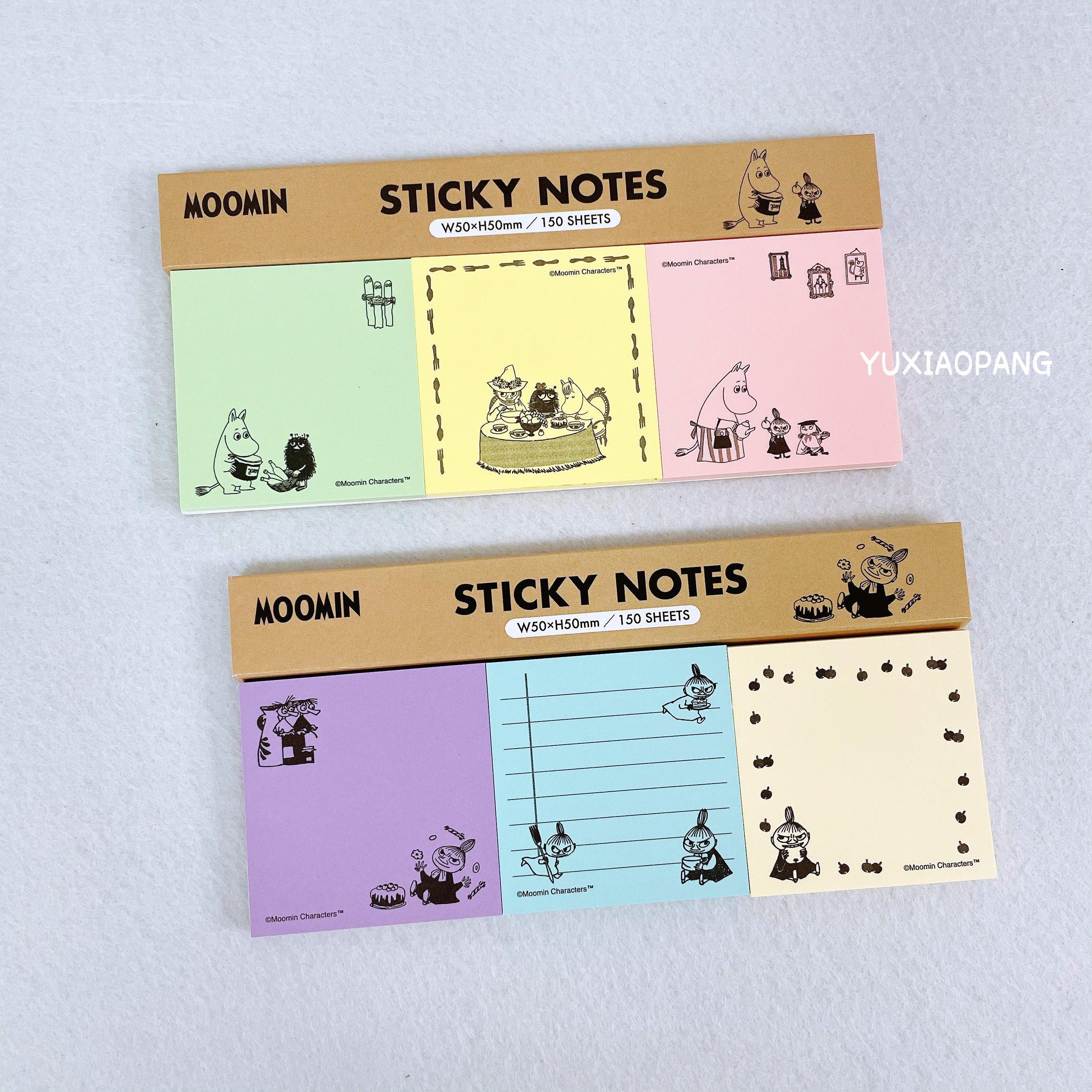 姆明限定 日本制 太阳星sun-star限量款方形便利贴n次贴150枚