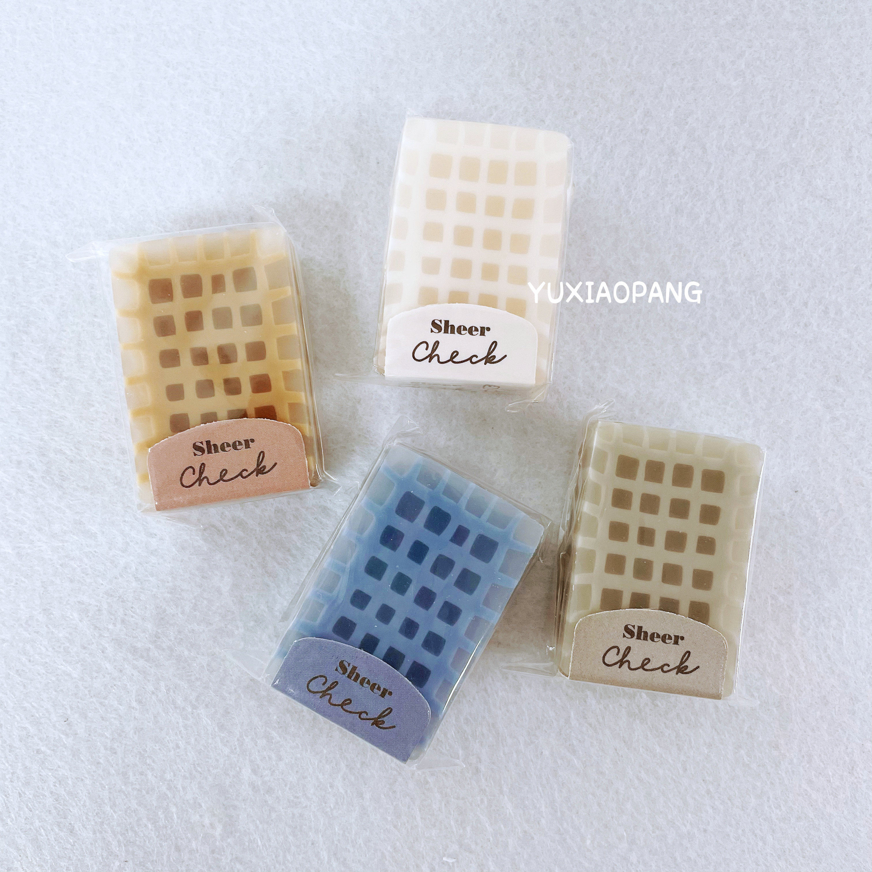 sheer check限定 日本 crux限量款格纹夹心可爱ins格子香味橡皮擦