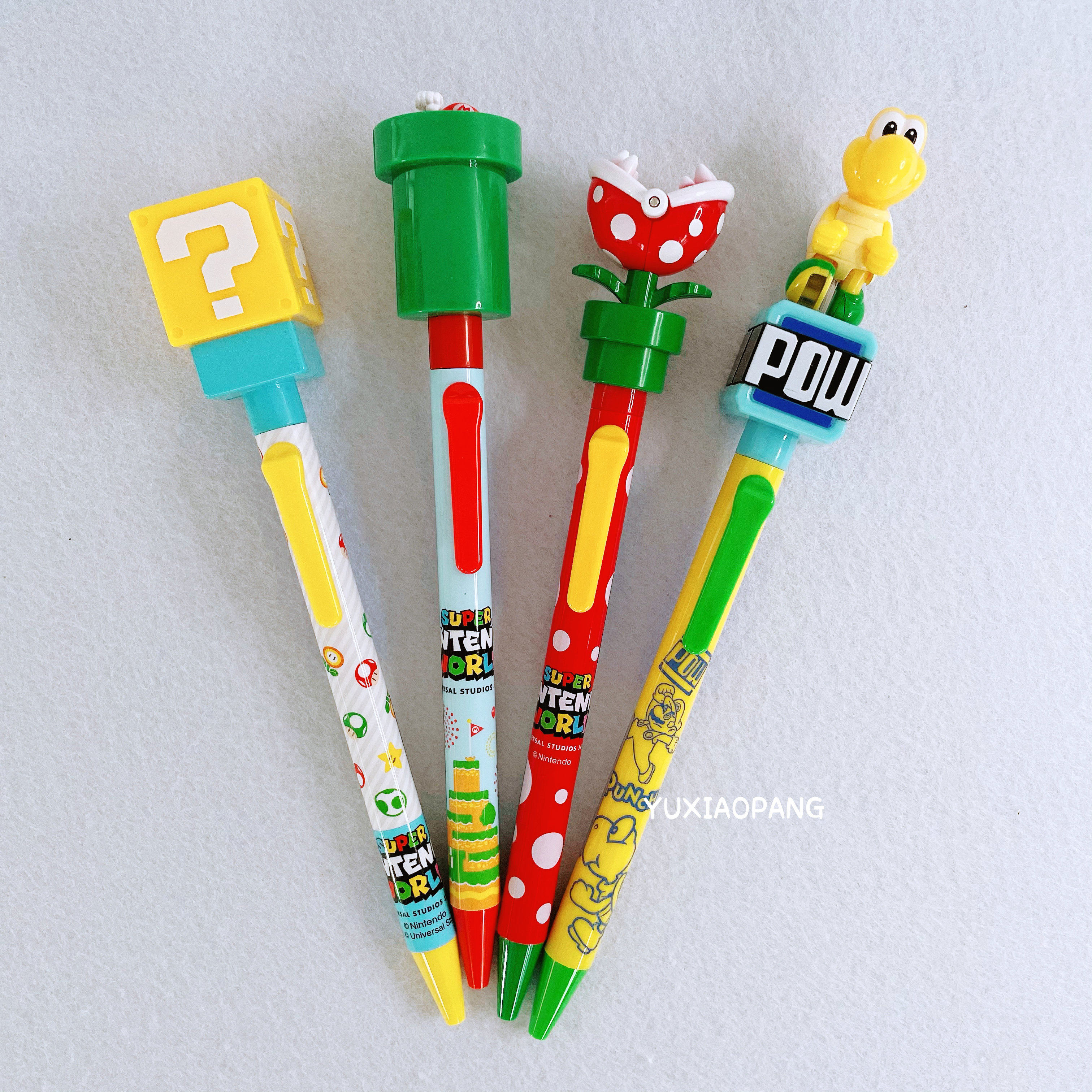 马里奥限定 日本环球影城USJ限量可动人偶圆珠笔0.7mm食人花