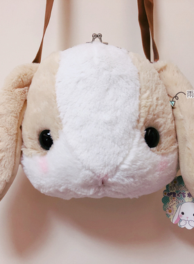 现货包邮 日本 Amuse正品毛绒垂耳兔小兔子金口斜挎包小背包软妹