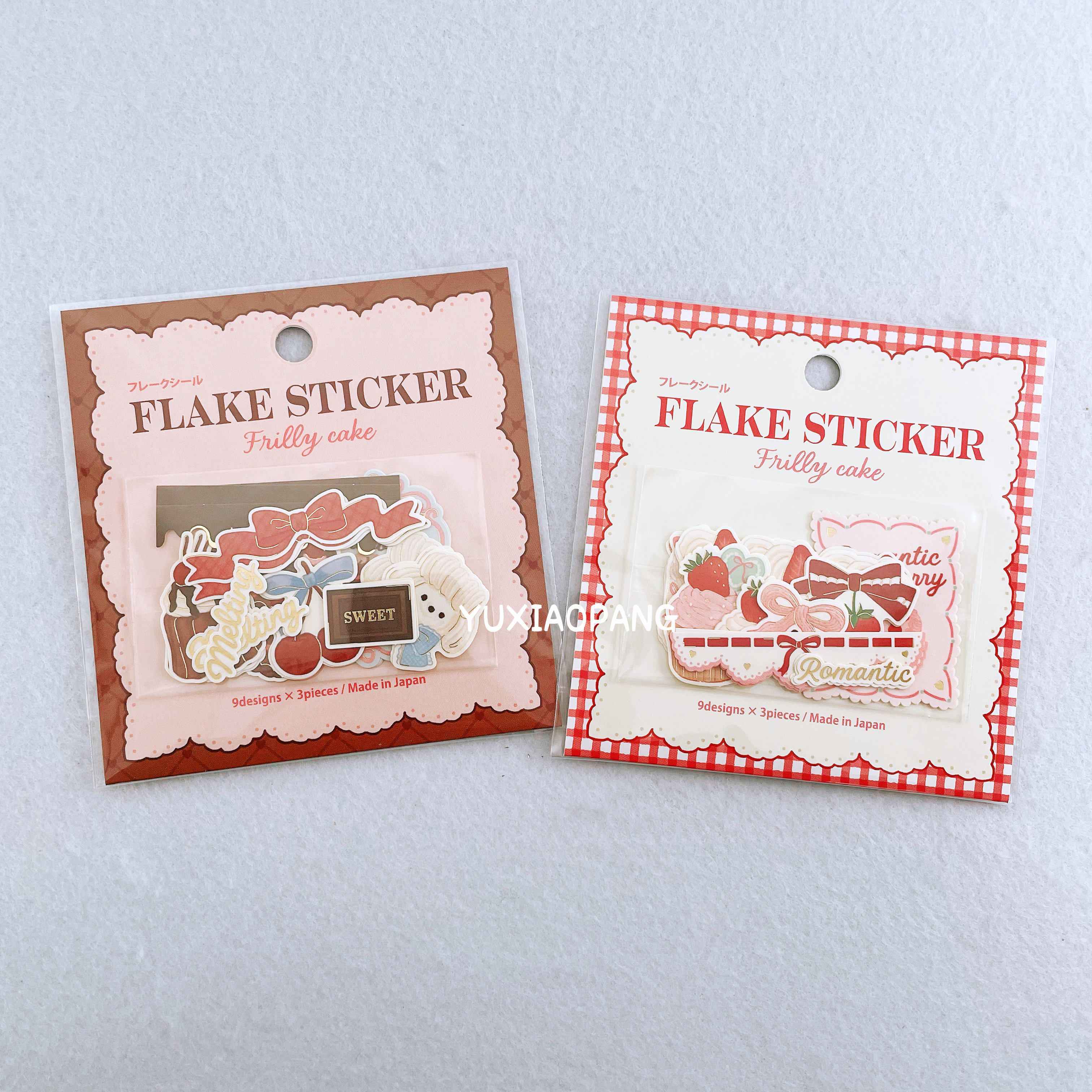 甜品限定 日本 GAIA限量款草莓蛋糕樱桃巧克力甜品贴纸包手账素