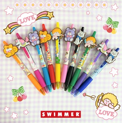 swimmer人物玩偶彩色中性笔