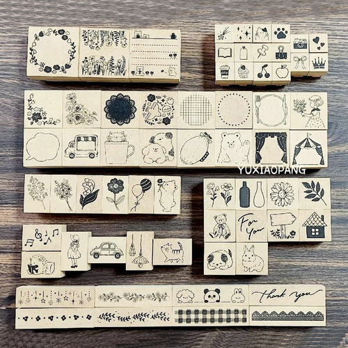 图章世界木质印章手账拼贴素材