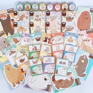 可爱动物园系列限定 日本 NB社限量便签本贴纸胶带信封信纸便利贴