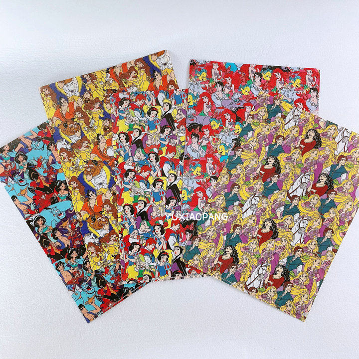 迪士尼公主限定 日本制 东京迪士尼乐园限量款a4单页文件夹插页式