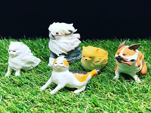 强风中行走的小动物们 日本 Qualia正版扭蛋被风吹走顶住大风摆件