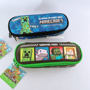 kcompany限量PVC合皮拉链笔袋文具袋 日本 我 世界Minecraft限定