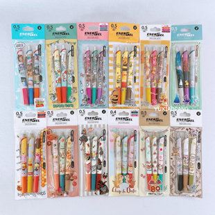 东京迪士尼乐园限定 日本制 派通限量款energel袋装中性笔套装