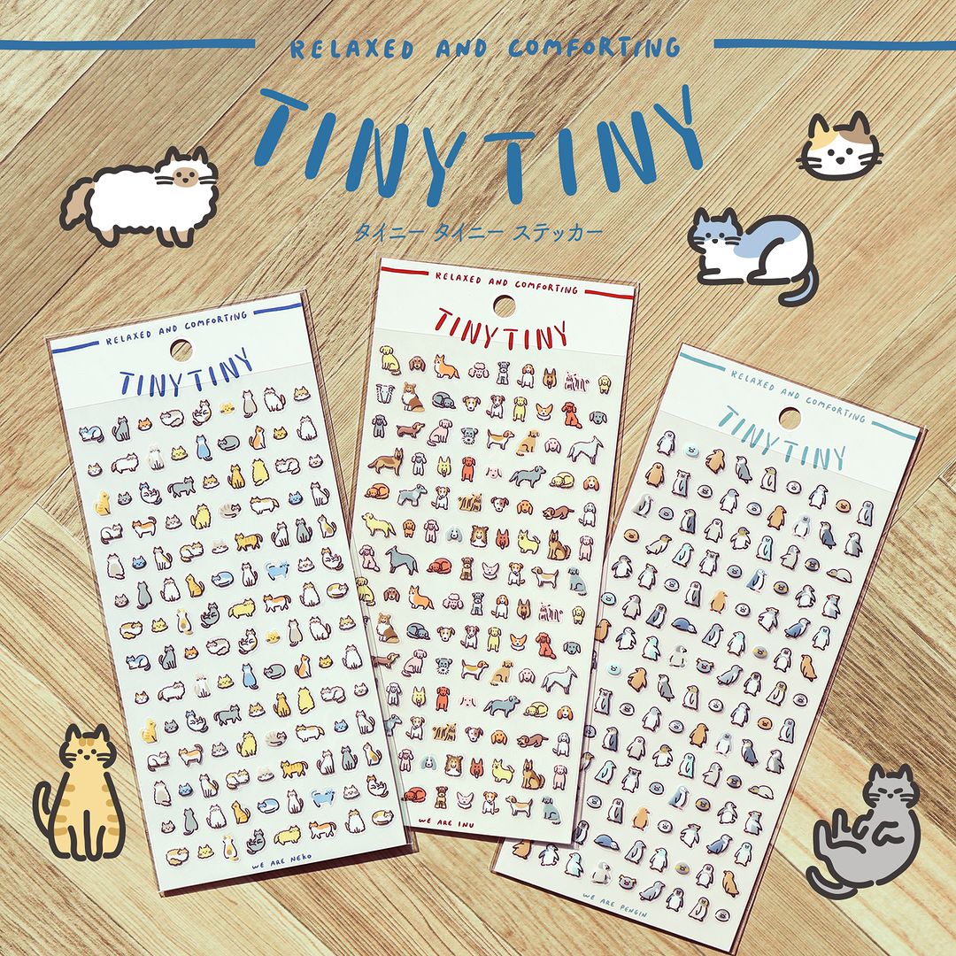 TINYTINY动物系列PET贴纸