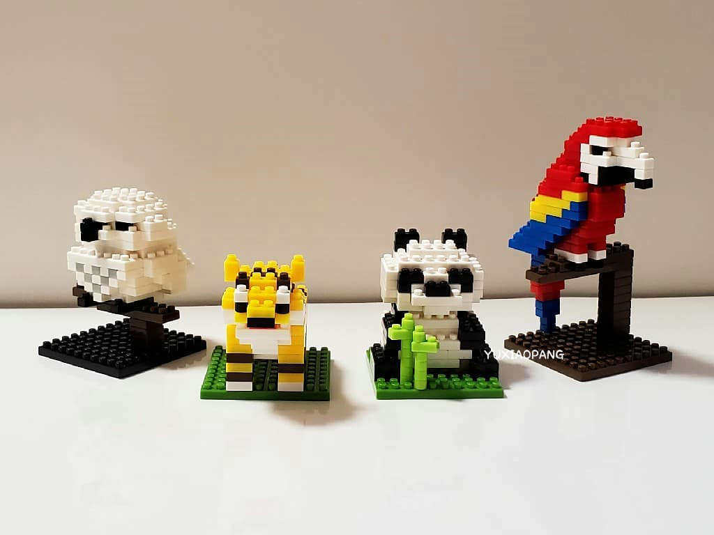 大人的积木玩具 日本大创商品迷你小颗粒动物造型积木petit block