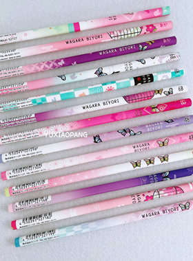 鬼灭之刃限定 日本制 Q-lia限量款木铅笔圆杆HB/4B/6B红色芯黑色