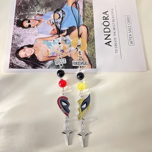 死侍與金剛狼手機(jī)鏈包包掛飾diy手工串珠防丟手機(jī)鏈合金車載掛件