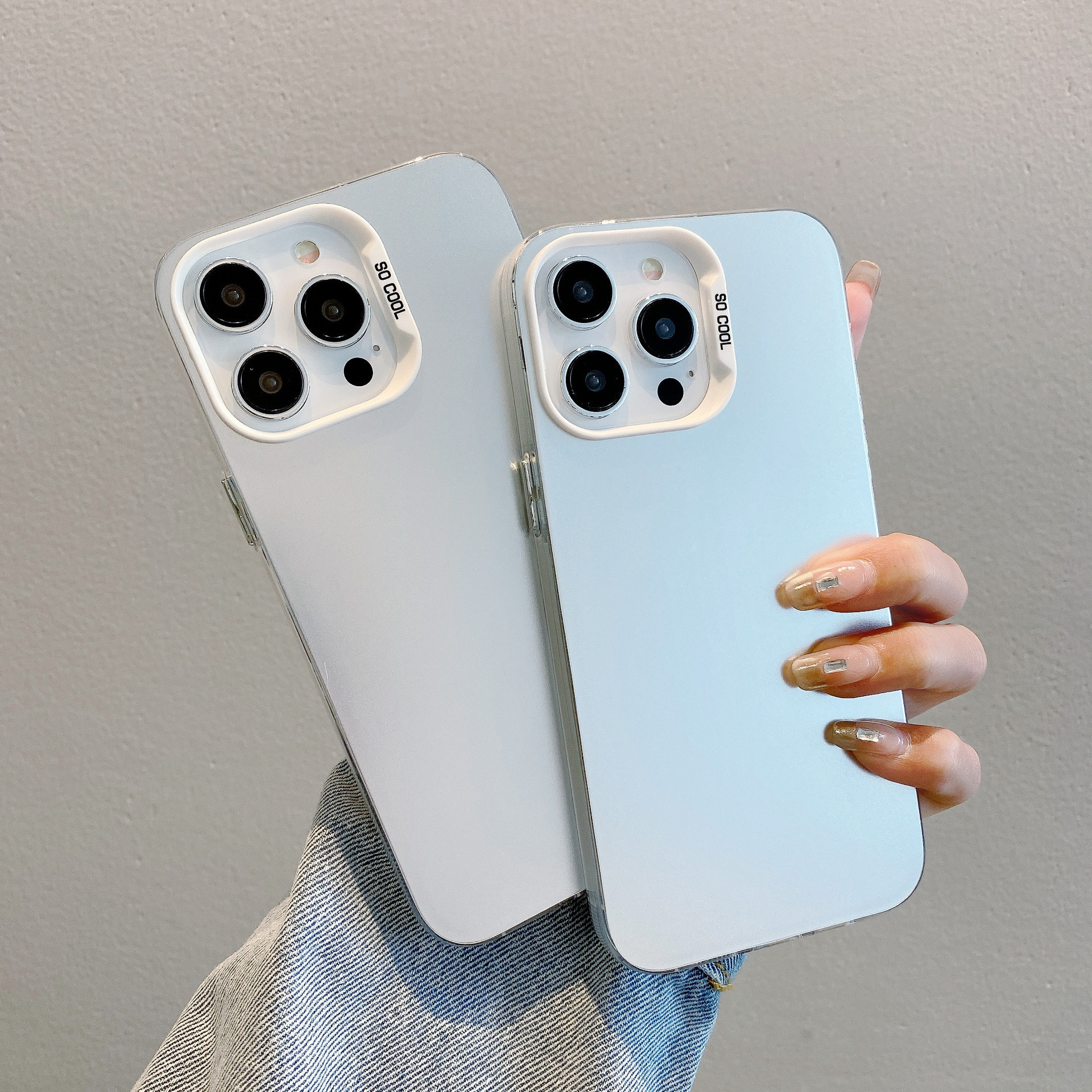 简约IMD彩银壳适用iphone16promax手机壳苹果15保护套14/13软边壳