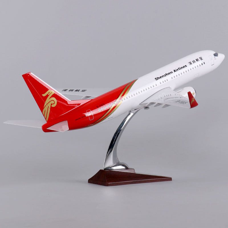 民航客机航模成品摆件波音b737-800深圳航空飞机模型仿真树脂47cm