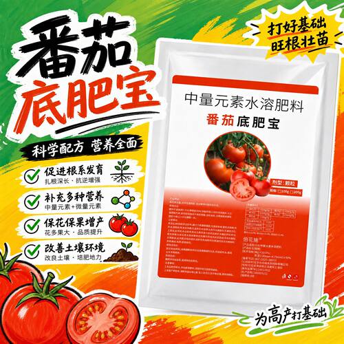 番茄底肥宝促坐果率高防脐腐裂果增色增甜提质增产大好收成丰收旺