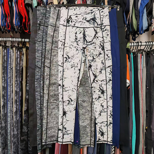 长裤 高腰口袋柔软透气弹力紧身跑步大码 子女 瑜伽裤 外贸运动健身裤