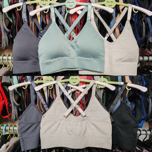 外贸运动内衣无钢圈可拆垫交叉细带速干透气美背心瑜伽健身文胸罩