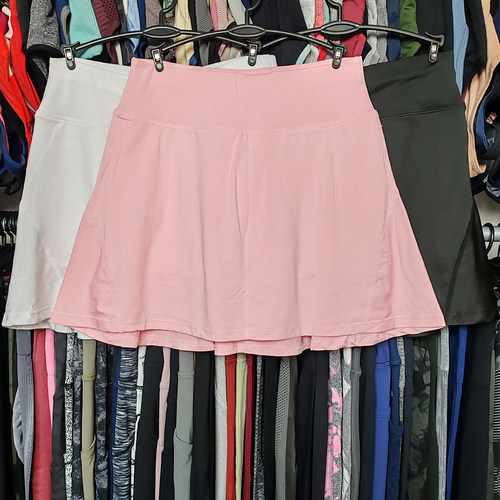 外贸运动短裙子跑步羽毛网球中腰口袋防走光内衬速干休闲垂感健身