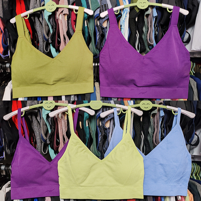 外贸原单运动内衣速干美背心无钢圈可拆胸垫弹柔瑜伽健身文胸罩女