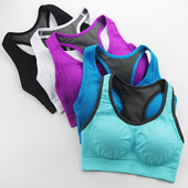 尾货内衣速干专业防震背心式 无钢圈弹性瑜伽跑步运动大码 健身文胸