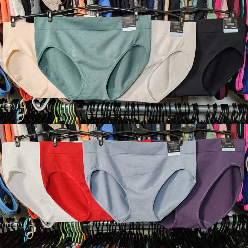 外贸原单运动内裤速干高弹无缝透气一片式包臀出口中低腰三角裤衩