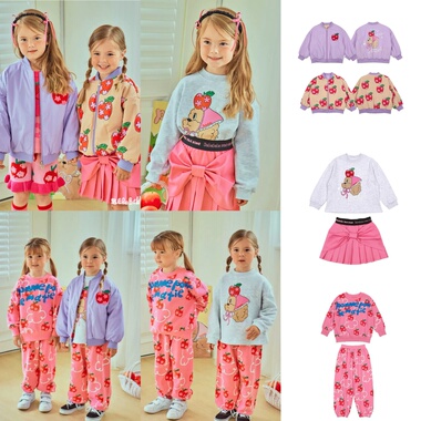 BabyKing 25秋冬4BE新款女童外套洋气卫衣半裙中小童韩版夹克套装