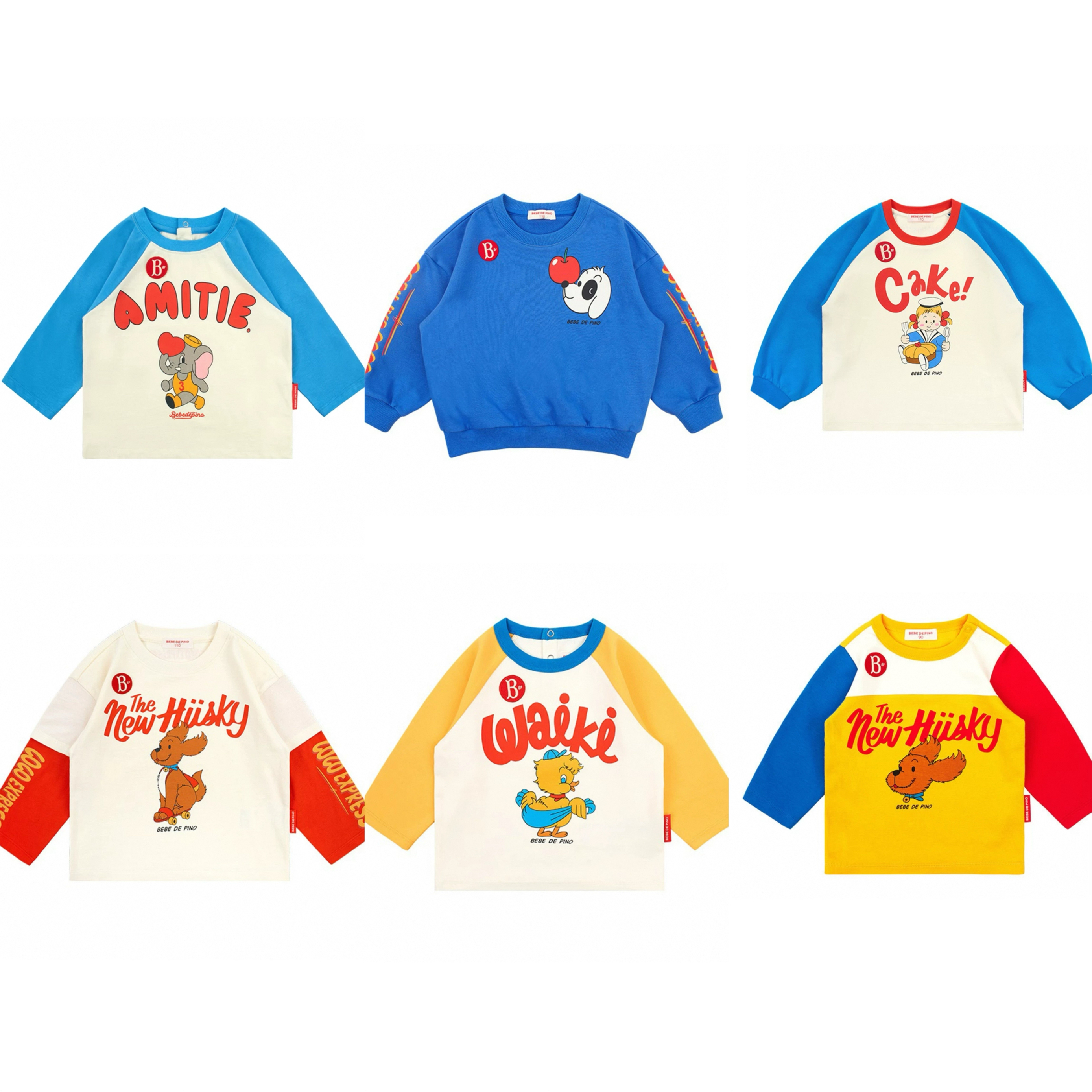 BabyKing 25春BE韩国童装ins风婴儿宝宝男女童长袖T恤卫衣