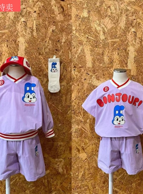 Babyking2024儿童宝宝BEbe套装个性中性男女童韩版卫衣卫裤短裤