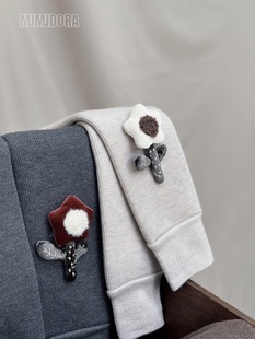 301小童女童齐口九分羊绒白色打底裤柔软舒适不起球不变形不掉裆