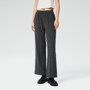 普普风2025年新款简约休闲裤宽松慵懒风裤子女软乎乎休闲直筒裤女