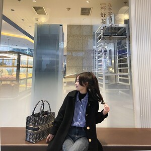 反季清仓小个子145/150全羊毛毛呢大衣经典中长款大衣女外套