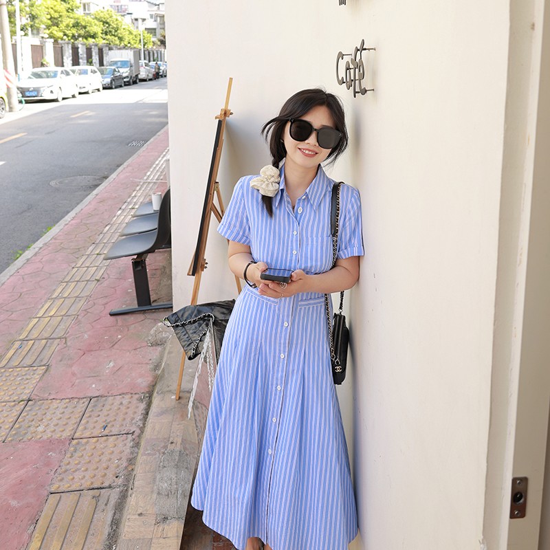 143-155小个子条纹连衣裙