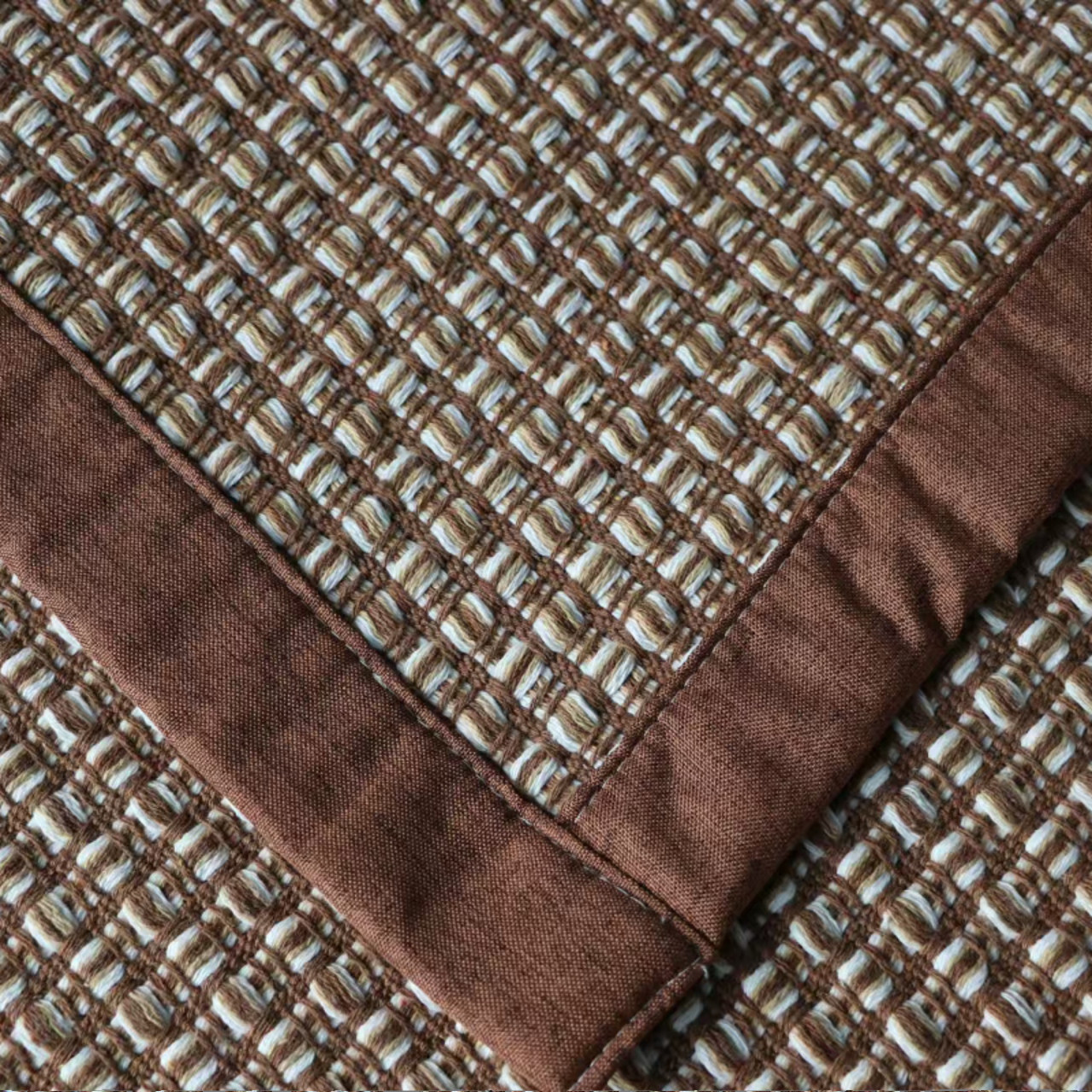 全棉麻坐垫子中式防滑真皮沙发垫现代简约实木沙发巾罩套四季通用