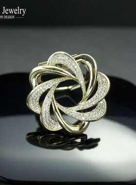 丝巾扣环T恤衣角打结扣下摆固定胸针设计感小众高档精致收腰别针