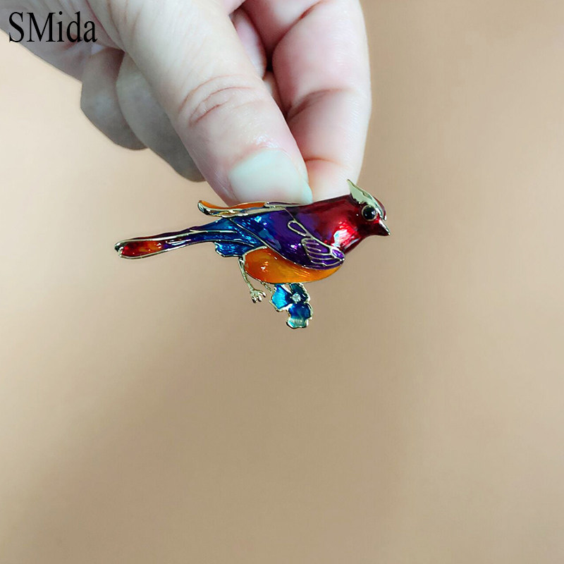 珐琅彩色小鸟胸针可爱女款高档精致时尚毛衣西服胸花别针衣服配饰