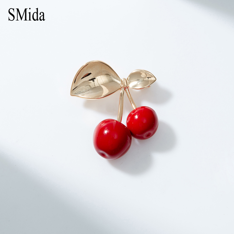 红色樱桃小胸针奢华女
