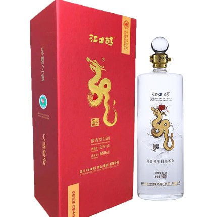 江口醇龙酒盛世龙尊52度680毫升浓香型白酒四川品牌巴中特产热卖